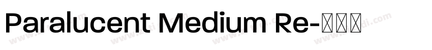 Paralucent Medium Re字体转换